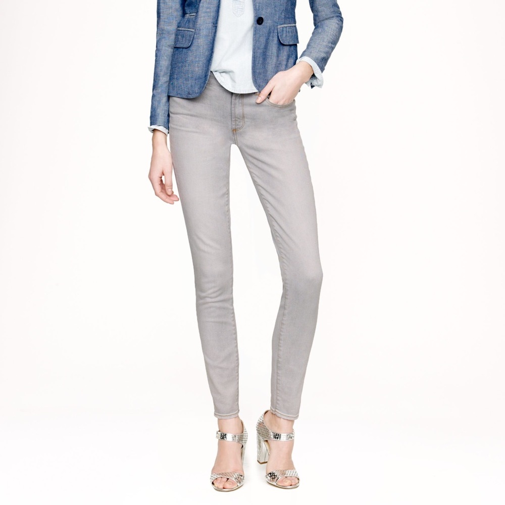 J Crew Midrise Toothpick Raw Hem Skinny Jeans 27